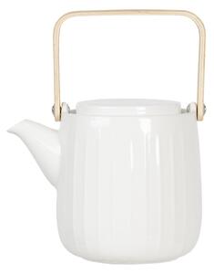 Smetanová porcelánová konvička na čaj - 0,8L