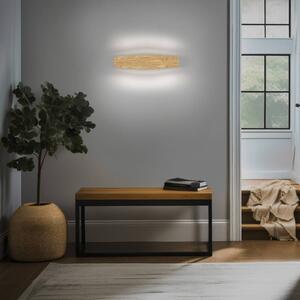 Quitani LED nástěnné svítidlo Persida, délka 48 cm, dub, 2 700 K