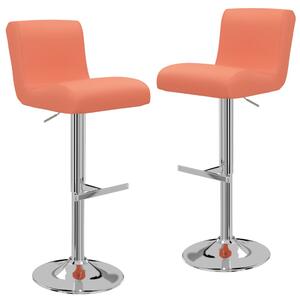 Barové stoličky Nerve - 2 ks - umělá kůže | oranžové