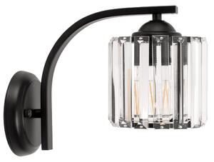 Toolight Kovové křišťálové nástěnné svítidlo APP512-1W Black