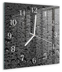 Skleněné hodiny Kapky vody zskb-30x30-00082263