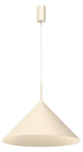 Závěsné svítidlo Visby, 1x krémové kovové stínítko, (fi 46cm), cr