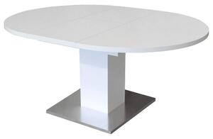 Jídelní stůl RUND bílá/nerez, pr. 104 cm