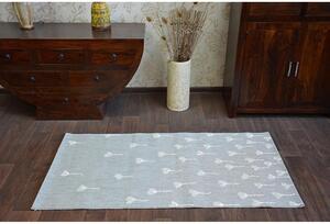 Kusový koberec Kvítky šedý 80x150cm