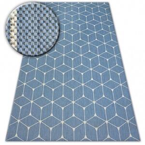 Kusový koberec Kostky 3D modrý 80x150cm