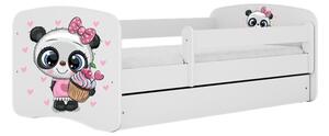 Kocot kids Dětská postel Babydreams panda bílá, varianta 70x140, bez šuplíků, bez matrace