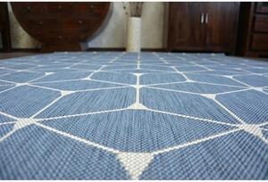 Kusový koberec Kostky 3D modrý 80x150cm