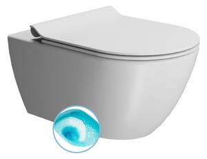 Sapho PURA závěsná WC mísa, Swirlflush, 55x36 cm, bílá dual-mat, 881509
