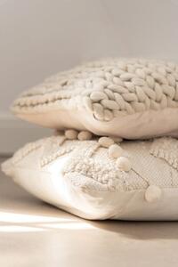Pletený krémový polštář Tricot white - 40*40 cm