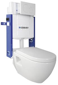 Aqualine WC SADA závěsné WC Nera s nádržkou a tlačítkem Geberit, pro zazdění