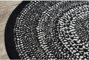 Kusový koberec Flats černý kruh 120cm