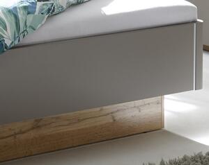 Postel s nočními stolky Capri 180x200 cm, dub wotan/šedá