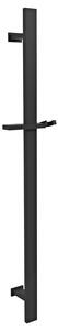 Sapho Sprchová tyč, posuvný držák, hranatá, 700 mm, černá mat