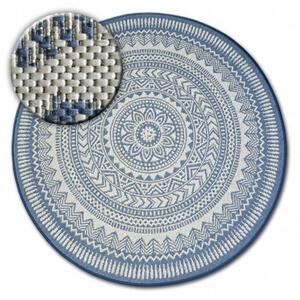 Kusový koberec Vitráž modrý kruh 120cm