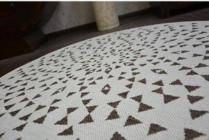 Kusový koberec Mayo krémový kruh 120cm