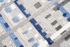 Makro Abra Moderní kusový koberec AVENTURA EC86A šedý modrý Rozměr: 140x200 cm