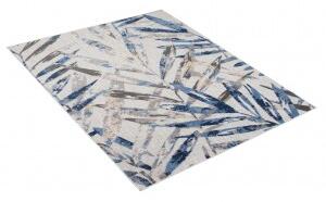 Makro Abra Moderní kusový koberec AVENTURA EC68B Listí palmy šedý modrý Rozměr: 120x170 cm