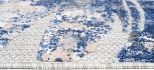 Makro Abra Moderní kusový koberec AVENTURA EC66A Listy palem šedý modrý Rozměr: 80x150 cm