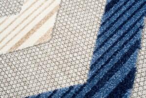 Makro Abra Moderní kusový koberec AVENTURA EC92A Vlnky šedý modrý Rozměr: 80x200 cm