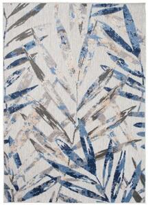 Makro Abra Moderní kusový koberec AVENTURA EC68B Listí palmy šedý modrý Rozměr: 120x170 cm