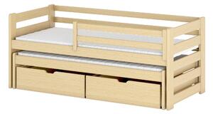 Dětská postel 80 cm SIMO (s roštem a úl. prostorem) (borovice). 1012996