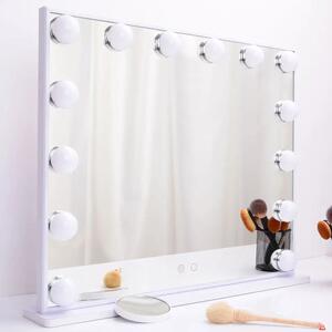 MMIRO, L606H, Hollywoodské make-up zrcadlo s osvětlením 62 x 53 cm | bílá SR606HW