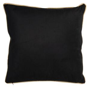 Černý sametový polštář s čápy - 45*45 cm