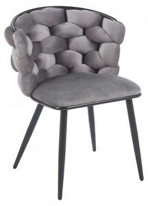 Designová jídelní židle EVANDOR - šedá / černá