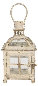 Kovová krémová lucerna ve vintage stylu Adolphe - 17*17*27 cm