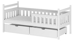 Dětská postel 80 cm Emelda (s roštem a úl. prostorem) (bílá). 1012793