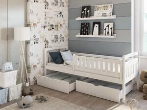 Dětská postel 90 cm Tarra (s roštem a úl. prostorem) (bílá). 1012909
