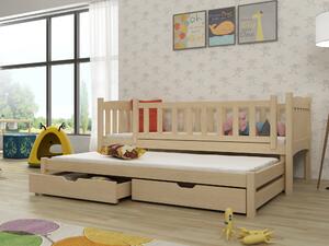 Dětská postel 90 cm Amalia (s roštem a úl. prostorem) (borovice). 1013108