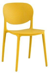 TEMPO Stohovatelná židle, žlutá, FEDRA new