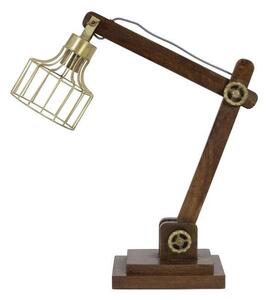 Dřevěná stolní lampička Ebke antik bronze - 50*15*45 cm