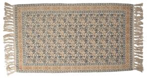 Bavlněný koberec s květinovými ornamenty a třásněmi - 70*120 cm