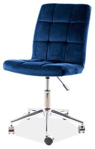 Otočné křeslo Q-020 Velvet, tmavě modrá Bluvel 86