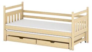 Dětská postel 80 cm DANNY (s roštem a úl. prostorem) (borovice). 1013004