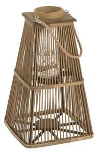 Bambusová lucerna v přírodním provedení Hanna - 19*19*54 cm