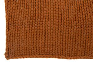 Pletený hnědý pléd Tricot orange brown - 152*127 cm