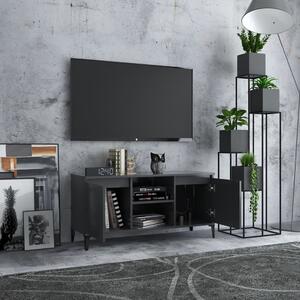 TV stolek Brunati s kovovými nohami šedý 103,5 x 35 x 50 cm