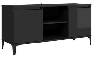 TV stolek Brunati - MDF - 103,5x35x50 cm | černý vysoký lesk