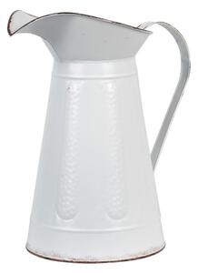 Bílý dekorační plechový retro džbán Tole - 33*19*33 cm