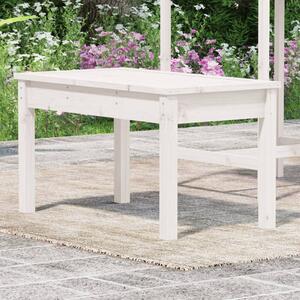 Zahradní lavice bílá 80 x 44 x 45 cm masivní borové dřevo