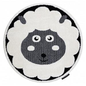 Kusový koberec Ovečka krémový kruh 120cm