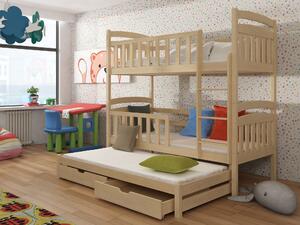 Dětská postel 80 cm VIOLA (s roštem a úl. prostorem) (borovice). 1013160