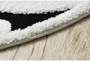 Kusový koberec Sněhulák krémový kruh 160cm