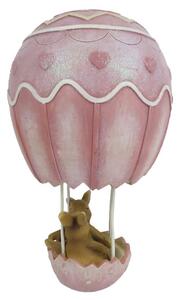 Dekorace králíčků v horkovzdušném balónu - 11*11*19 cm