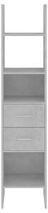 Knihovna Dido - 40x35x180 cm - dřevotříska | betonově šedá