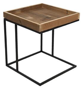 Dřevěno-kovový odkládací stolek Renart - 40*40*45 cm