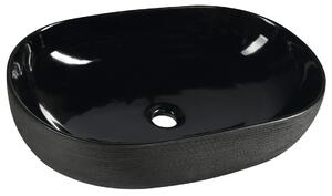 Sapho PRIORI keramické umyvadlo na desku, 58x40 cm, černá